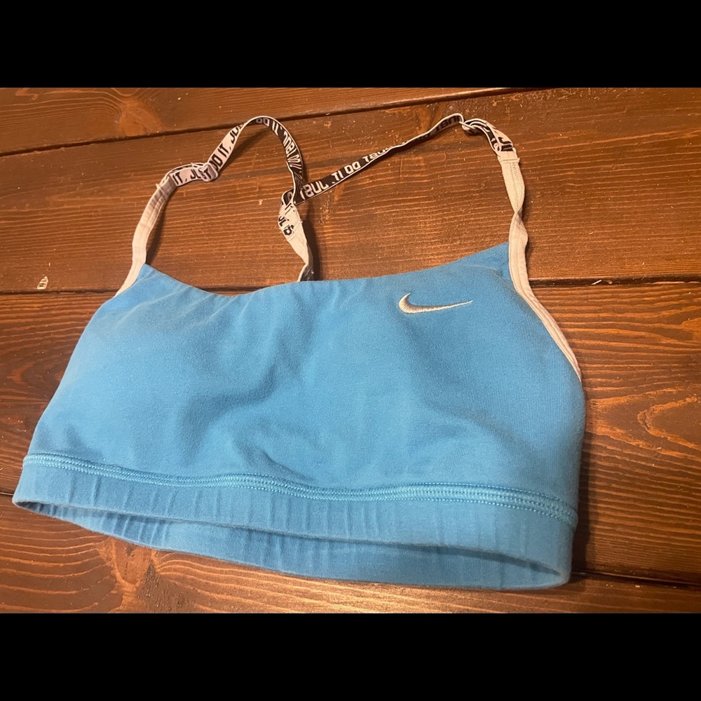 Baby blue Nike sports bra